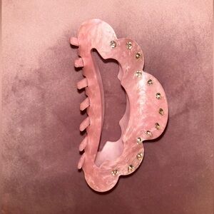 Baby Pink Rhinestone Claw Clip